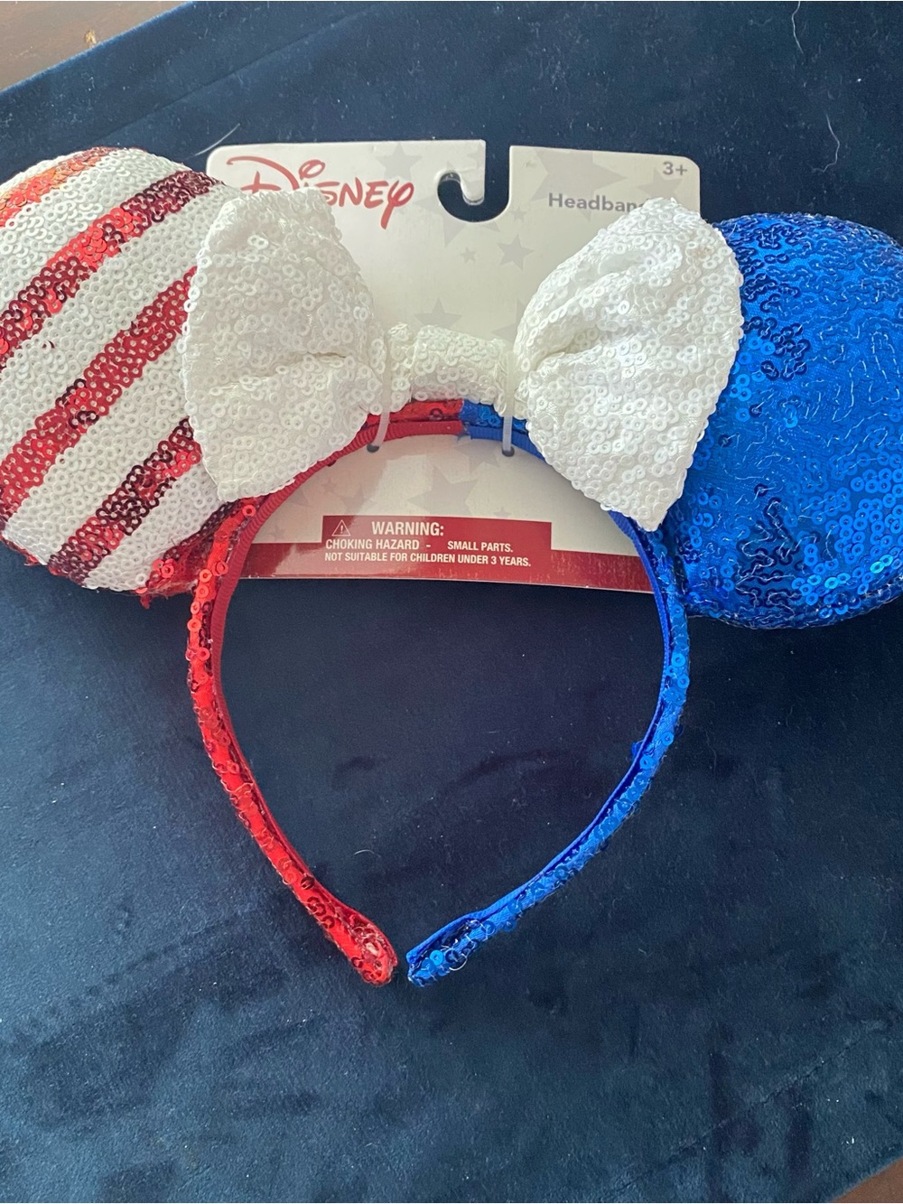 Disney Sequin Minnie Ears Perfect for the 4th of July or an everyday sparkle!NWT